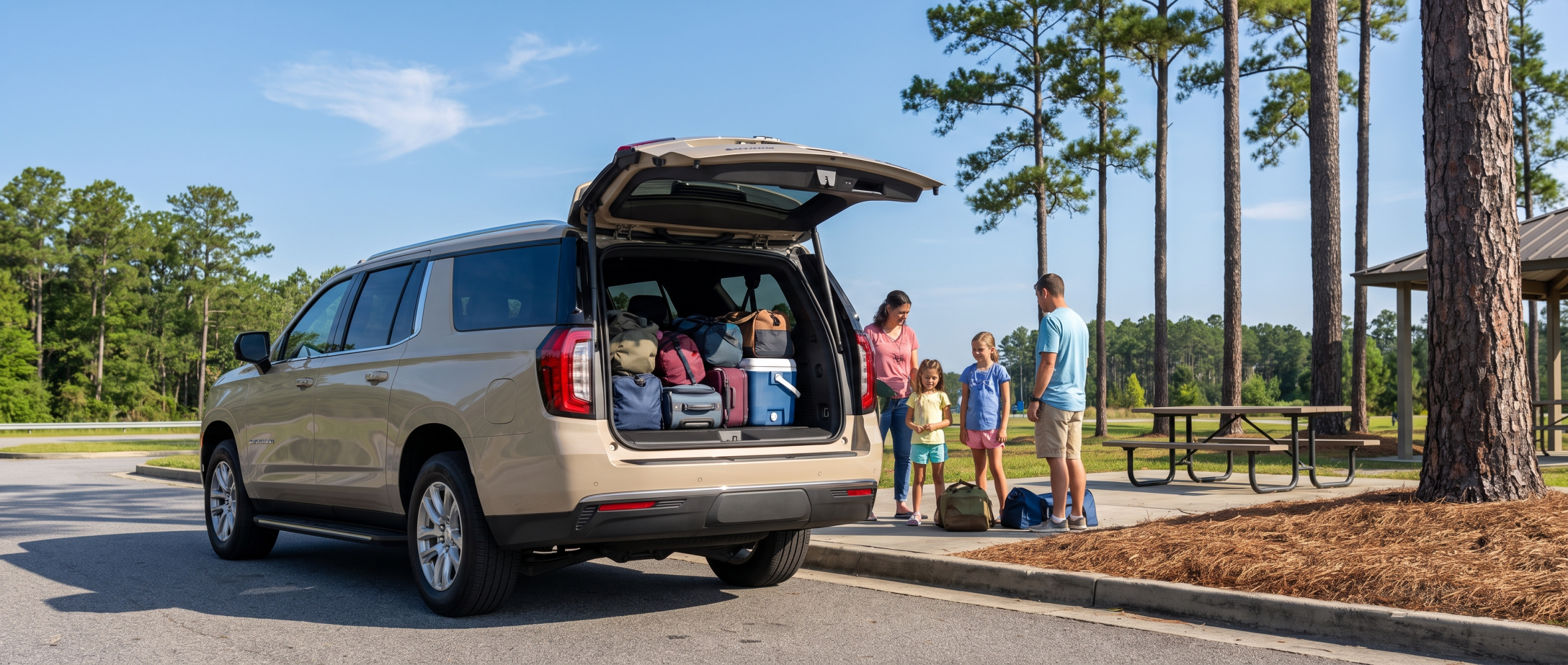2026 Chevrolet Suburban loaded for a long-distance road trip from Myrtle Beach, South Carolina