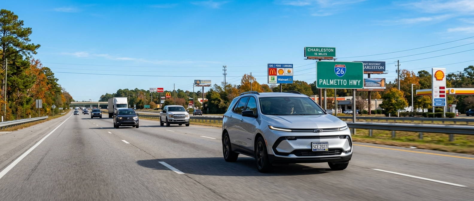 2027 Chevrolet Equinox on US-501 in Conway SC during a weekday morning commute