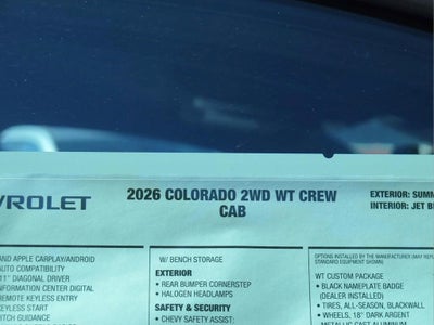 2026 Chevrolet Colorado WT