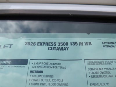 2026 Chevrolet Express Cutaway 3500 1WT