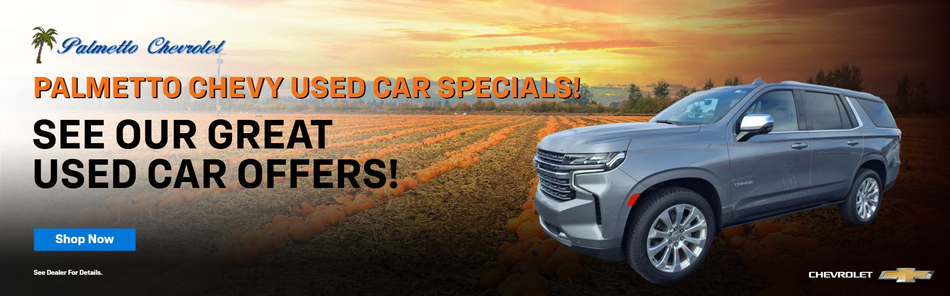 Palmetto Chevy Used Car Specials! 